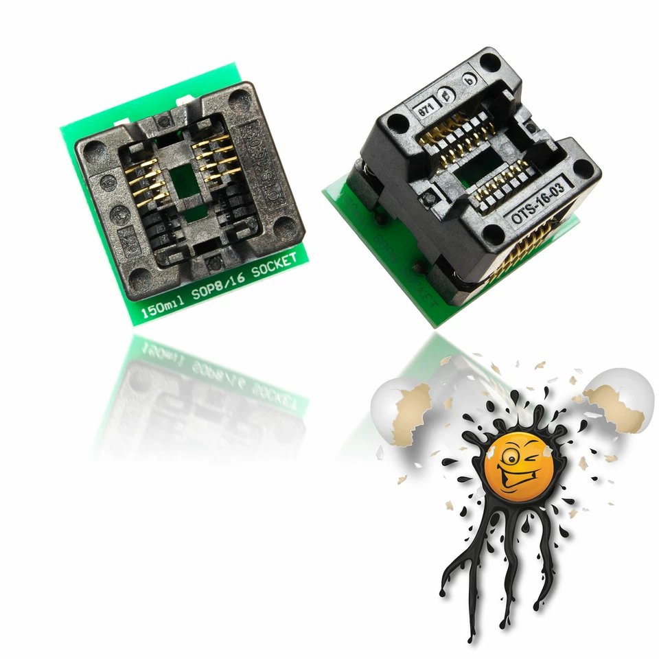 ANDROEGG SOIC SOP8 SOP16 150 mil 1.27 mm Pitch OTS16 Socket Converter Programmer Adapter