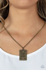 ​All About Trust - Brass Paparazzi Jewelry/Accessories INSPIRATIONAL Necklace
