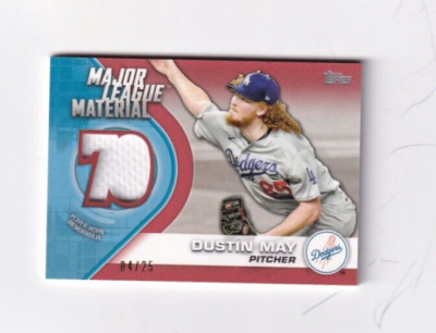2021 DUSTIN MAY TOPPS MAJOR LEAGUE MATERIALS GU JERSEY 04/25 LOS ANGELES DODGERS