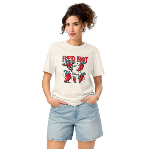 Red Hot Silly Peppers Organic T-Shirt – Vintage Meme, Festival Concert Tee - Picture 13 of 13