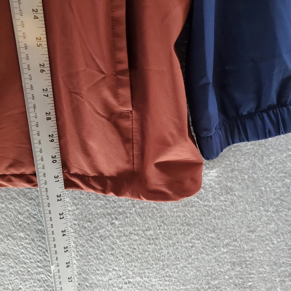 Chaqueta cortavientos Skechers para hombre XL naranja azul marino bloque de color 1/4 cremallera cuello falso Foto 3 de 4