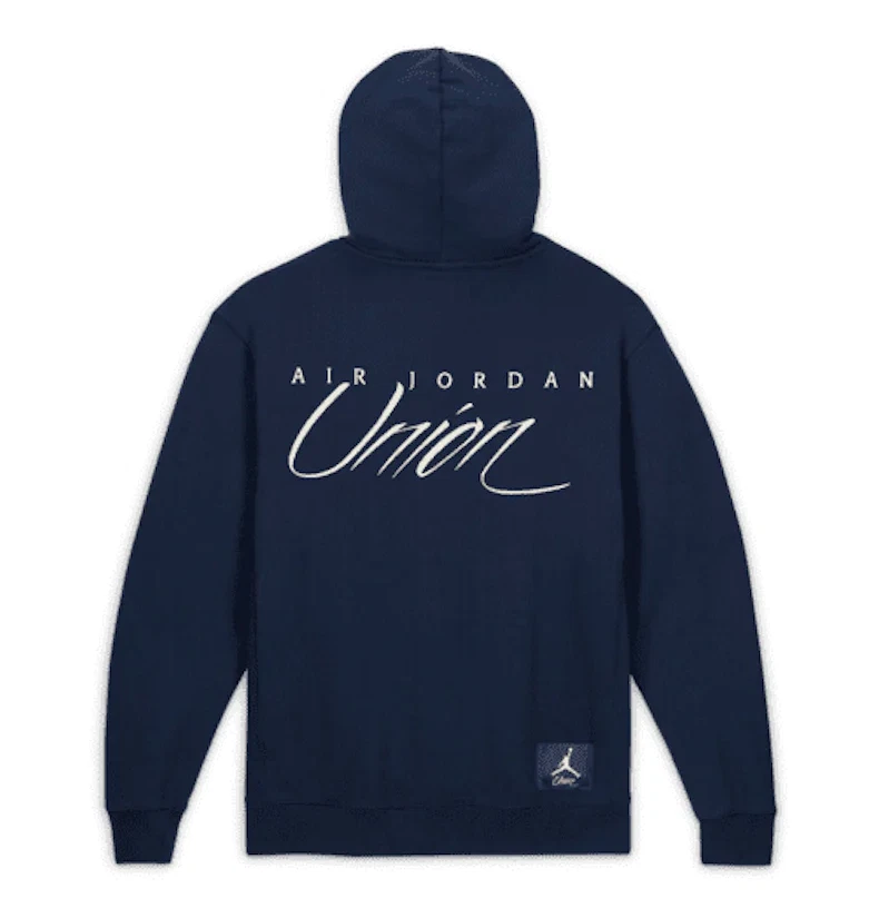 Nike Air Jordan Union Fleece Hoodie Navy/Coconut Milk Size L