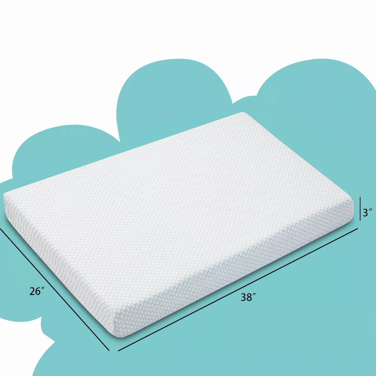 Hush Hutting Pack and Play Mattress Memory Foam Playard Mattress Pad For  Graco