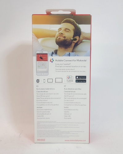 Open Box Motorola Boom2 MH003 Bluetooth Wireless Headset - Zdjęcie 7 z 10