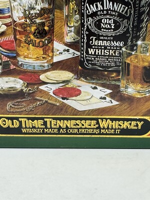 Jack Daniels Whiskey Old No. 7 -Hinged Tin Box-8”x11” w/shot