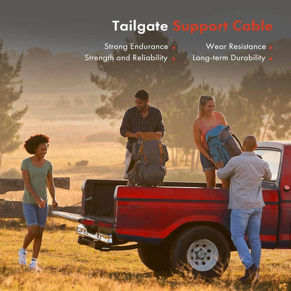 2x Cable de soporte de puerta trasera izquierda y derecha para Ford Bronco 1978-1996 Ranchero Torino Foto 3 de 4