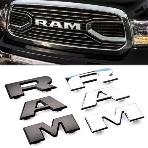 Pour RAM 1 PIÈCE capot pièces auto calandre logo décorer insigne placage camionnette - Photo 1/7