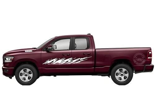 Mud Splash Stripe Graphics Decal For Dodge Ram 1500 2500 Side Door Vinyl Sticker - Picture 5 of 9