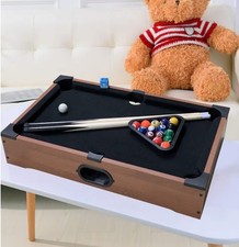 Mini Table Top Pool Table  Accessories 20" X 13" X 4" Kids Game Adult Play Toy