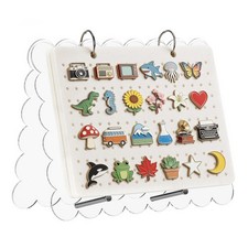 Beautiful Pin Display Organizers,Acrylic Scalloped Cover Brooch Pin Holder wi...