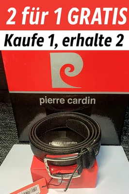 Gürtel Echtleder Pierre Cardin Herren – Schwarz – Neu - Top Preis Super Angebot