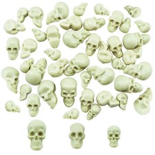 40 Counts Mini Skull Plastic Skull Heads Decor Halloween Skeleton Head for Cr...