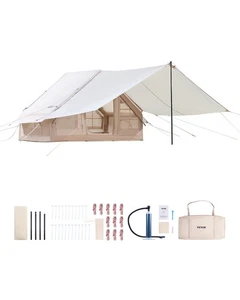 VEVOR Tente gonflable pour camping 3-5 personnes Tente de glampe avec pompe Canopy
