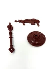 1980s Vintage He-Man MOTU MAN-E-FACES MAROON WEAPONS PARTS LOT -Shield Mace Gun
