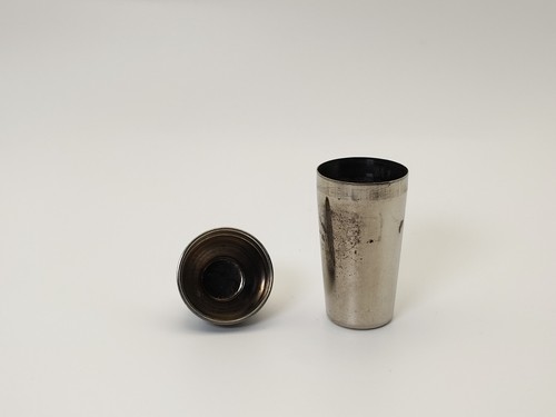 2.25" VTG Mini Cocktail Shaker Dice Game stamped GERMANY Nickel Silver Plated - Picture 9 of 12