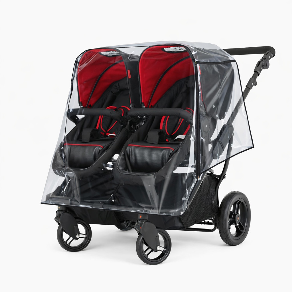 Copertura Antipioggia per Passeggino Gemellare Obaby Zezu, Made in UK, PVC Supersoft.