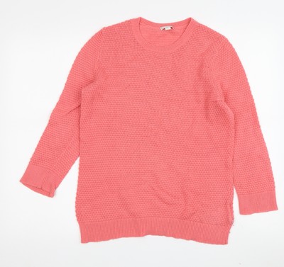 GAP Damen Strickpullover Pullover rosa, M, Waffelstrick