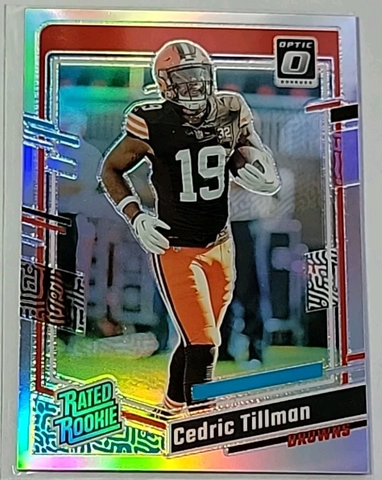 Cedric Tillman 2023 Panini Donruss Optic Silver Holo Prizm Rated Rookie #224