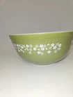Vintage Pyrex 403 2 1/2 QT Spring Blossom Green Crazy Daisy Nesting Mixing Bowl