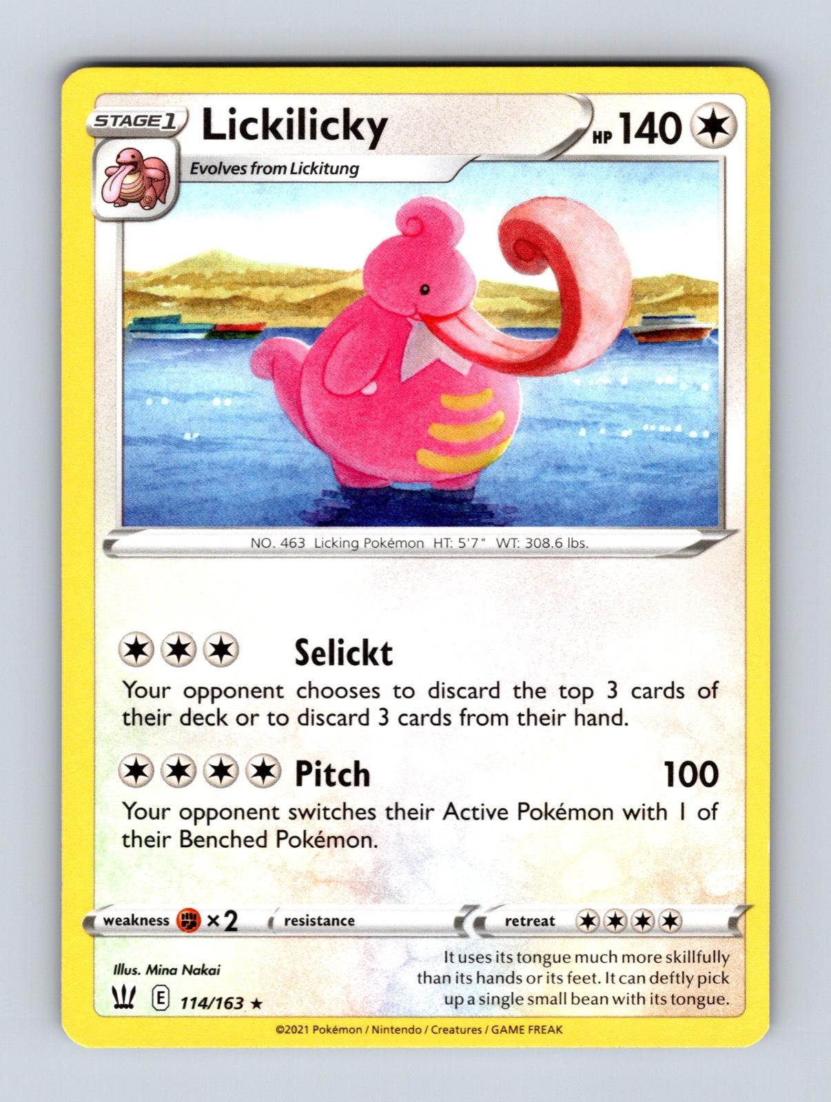 Lickilicky 114/163 Battle Styles Pokemon Lightly Played Rare