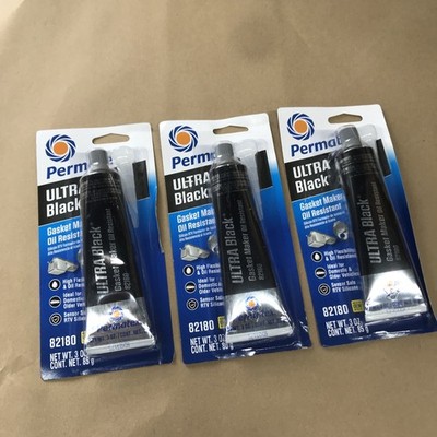 3 Pack Permatex 82180 Ultra Black Max Oil Resistance RTV Silicone Gasket Maker
