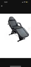 Adjustable Tattoo Massage Bed Table Chair w Stool for Beauty Salon Facial Studio