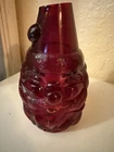 VINTAGE 1971 FENTON RUBY AMBERINA SANTA FAIRY LAMP (VIBRANT CADMIUM GLOW) #5106