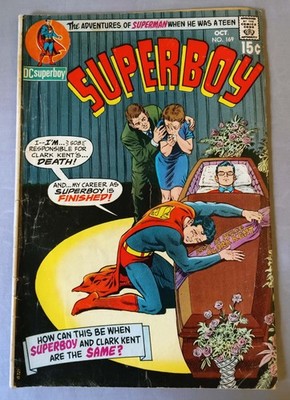SUPERBOY #169, DC COMICS,  BRONZE AGE, VG, 1970
