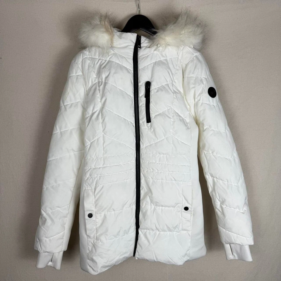 Michael Kors Snow White Puffer Parka Jacket Women's L - Image 2 of 4