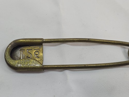 Vintage Key Tag Large Metal Safety Pin Military Laundry 5" Collectible - Picture 5 of 7