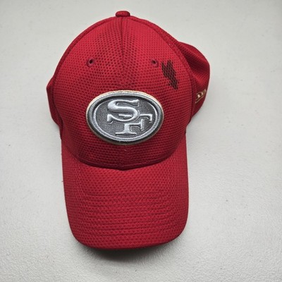 San Francisco 49ers Unisex Baseball Cap L/XL Red New Era Curved Hook & Loop READ