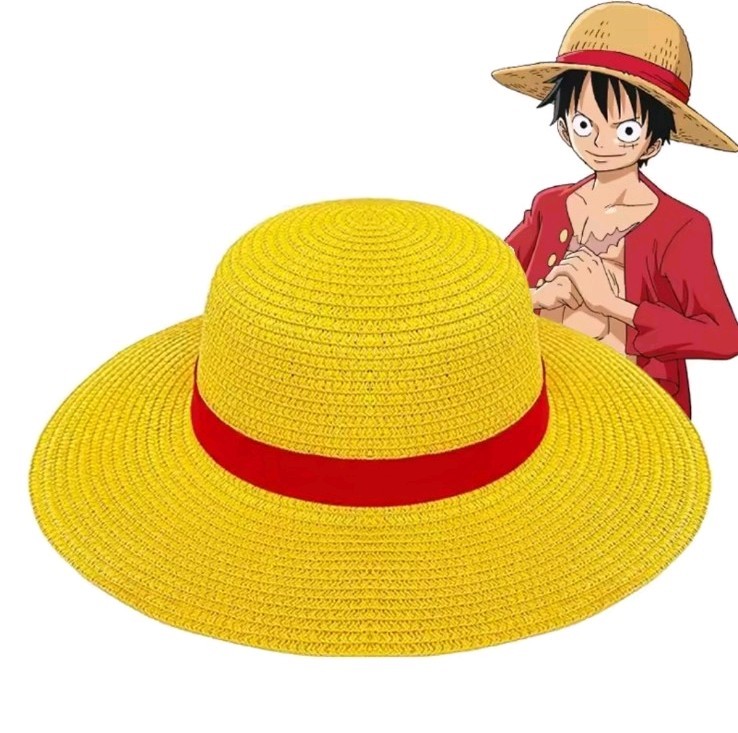 Sombrero de una pieza Monkey D. Luffy Ruffy sombrero de paja sombrero de paja cosplay decoración de anime