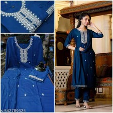 Women's cotton Regular Fit Kurta Pants Stitched kurti set for women