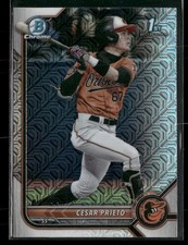 2022 Bowman Chrome #BCP-206 Cesar Prieto Prospects Mojo Refractor