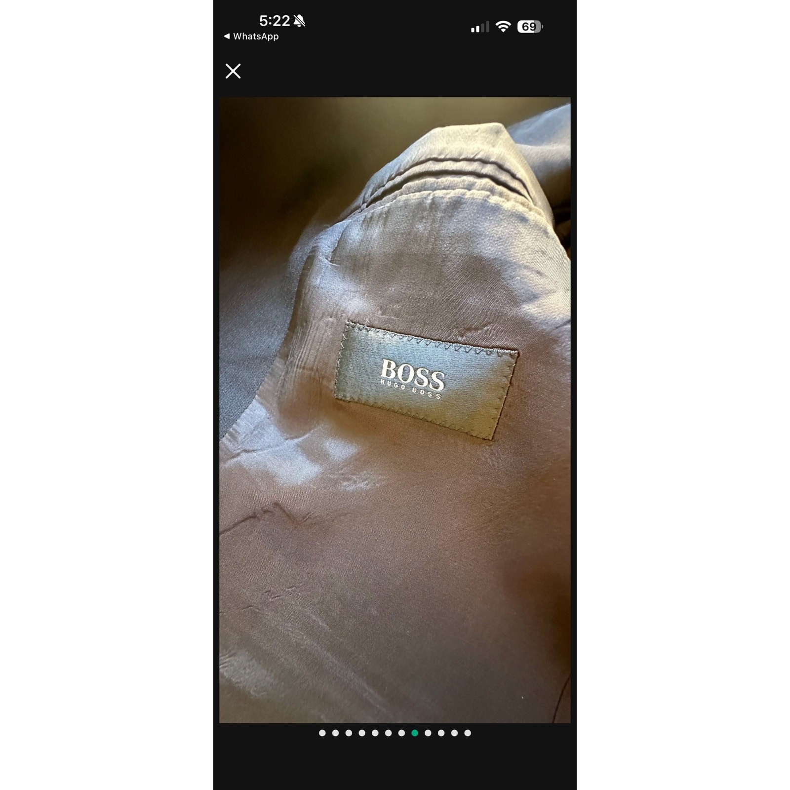 Hugo Boss Y2k Black Wool Blazer Jacket European Made Men's Sz 38R  thumbnail 7