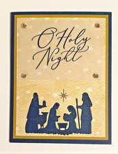 Christmas GREETING CARD KIT ~4 Cards + Env~ Stampin Up Religious O Holy Night