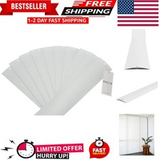 Trimmable Curved White Vertical Blind Slats 82.5" x 3.5" for Stylish Interiors
