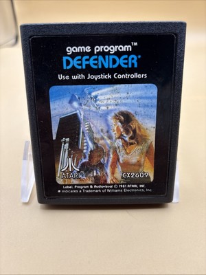 Vintage 1981 DEFENDER Atari 2600 Video Game Cartridge 
