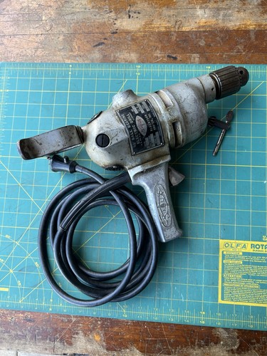 vintage SIOUX Albertson 1/2" Ball Bearing Electric Drill Heavy Duty Model 161