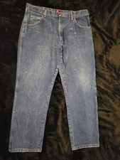 Mens Wrangler 3A Relaxed Fit Blue Jeans 38 x 30 31MWZPW
