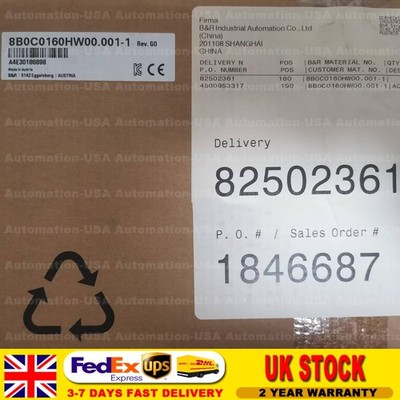 US Free TAX New B&R 8B0C0160HW00.001-1 Servo Drive Express shipping