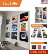 Minimalist Vinyl Record Album Wall Mount Display- 30 Pack No Wall Damage so ...
