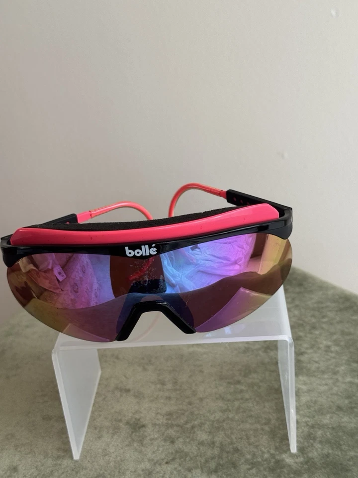 Escudo deportivo retro vintage años 80 90 Bolle Edge 2 diseñador completo con estuche Foto 4 de 4