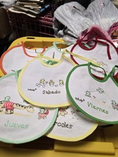 7 Count Baby Bibs With Days Of The Week In Spanish T127