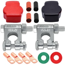 DLronwey Battery Terminal Connectors,Military Spec Positive Negative Heavy Duty