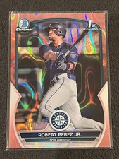 2023 Bowman Chrome ROBERT PEREZ JR. 1st Rose Gold Lava Refractor /10 - Mariners