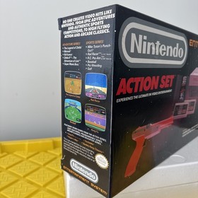 Nintendo NES Console Action Set Complete CIB Mario Duck Hunt - AMAZING Condition