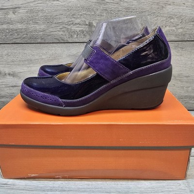 Clarks Unstructured Un Chelsea Violet Damen Keilabsatz Schuhe Größe UK 6 D EU 39