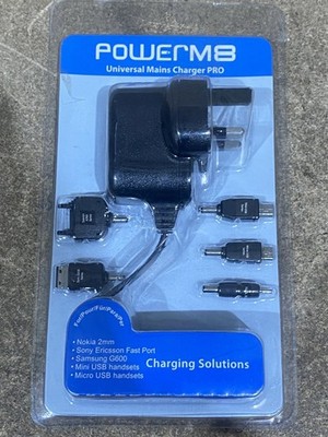 Powerm8 Universal Netz Ladegerät PRO UK Stecker Nokia Sony Ericsson Micro Mini USB