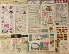 Lot Of Wedding Stickers Jolee’s Boutique, Stickabilities, Sandylion, Etc